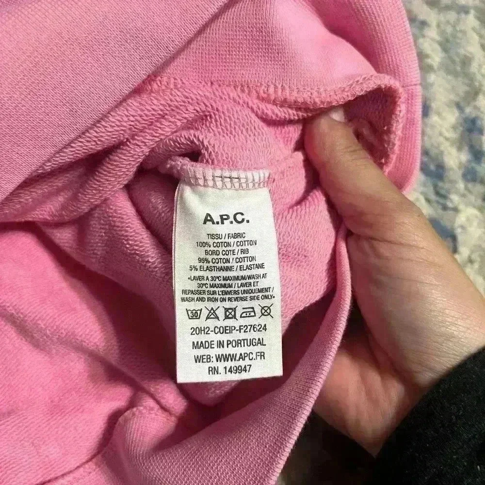 A.P.C Larry Hoodie Bubble gum pink logo hoodie medium